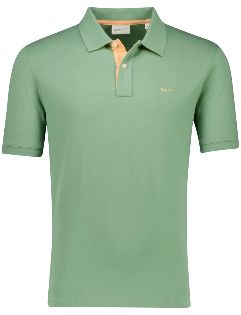 Gant wijde fit 2 knoops polo groen