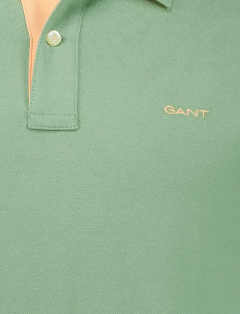 Gant wijde fit 2 knoops polo groen