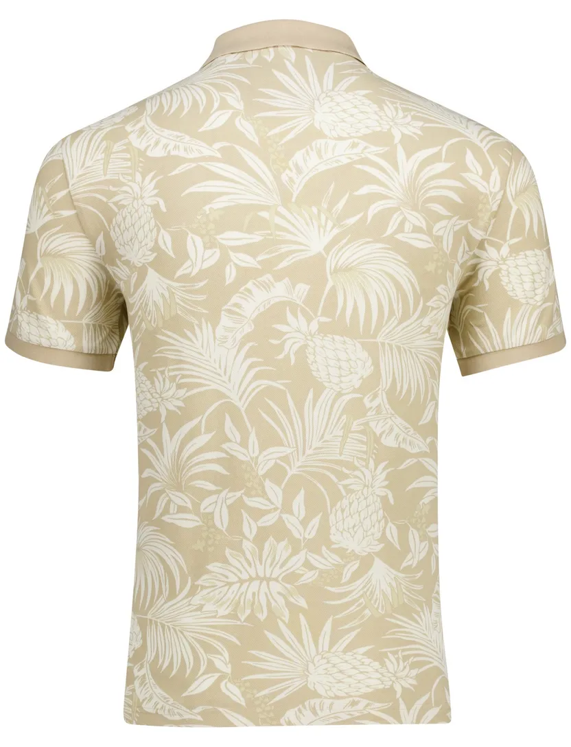 Gant Printed SS poloshirt met tropische print korte mouw