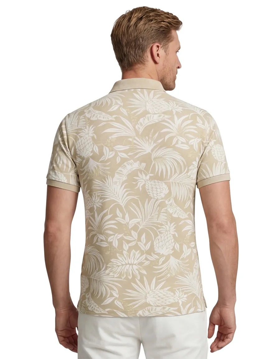 poloshirt korte mouw beige Gant
