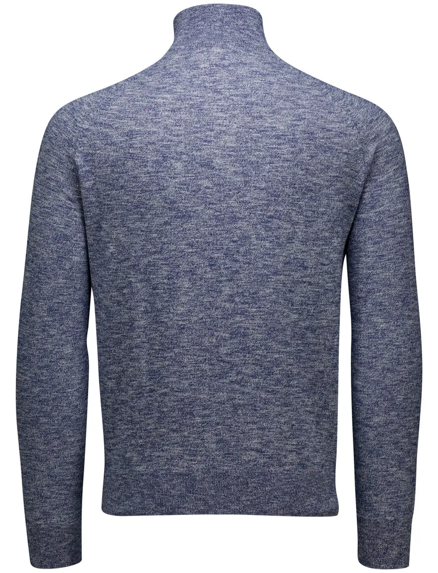 Gant cotton half zip trui blauw