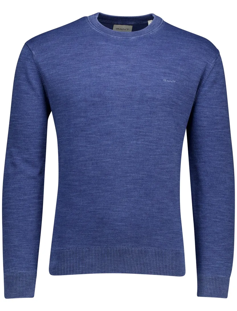 Gant Sunfaded crew neck blauw gemêleerd