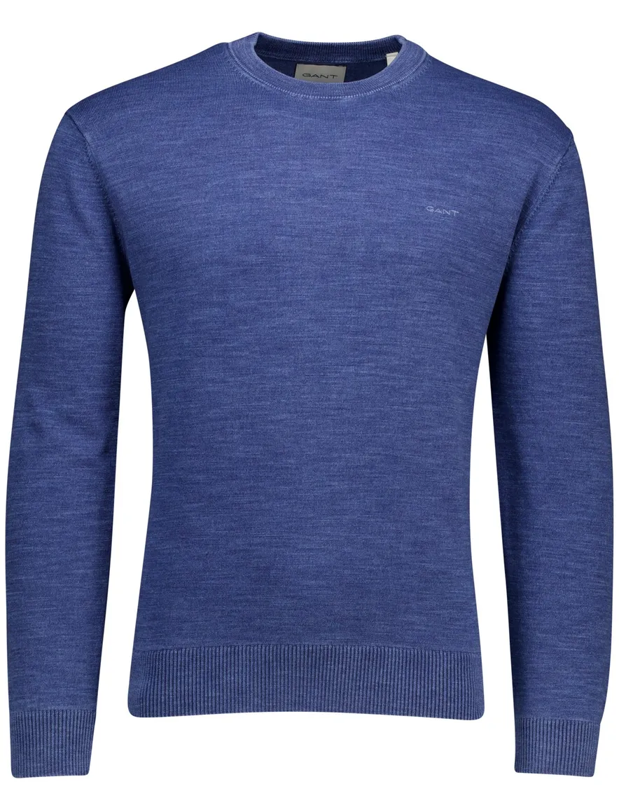 Gant Sunfaded crew neck blauw met ronde hals
