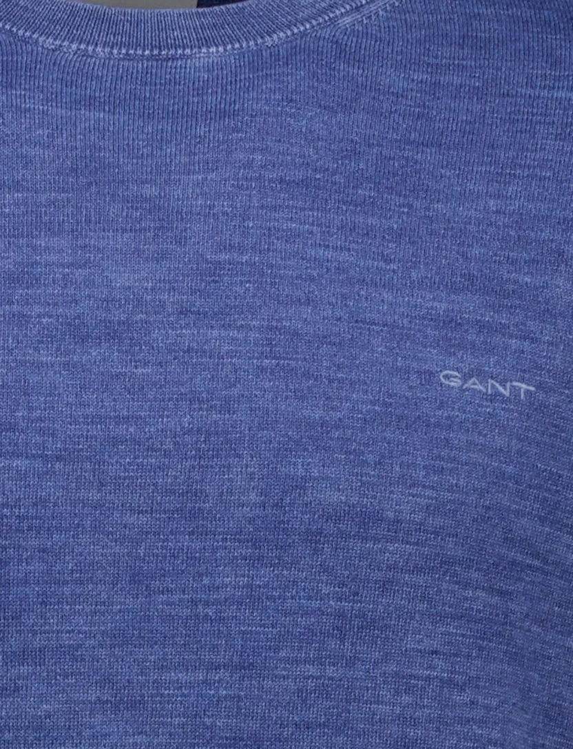 Gant Sunfaded crew neck blauw gemêleerd