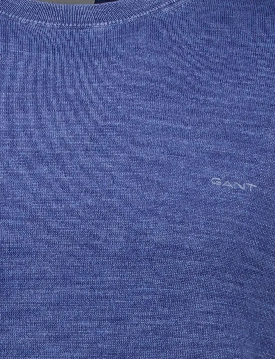 Gant Sunfaded crew neck blauw met ronde hals