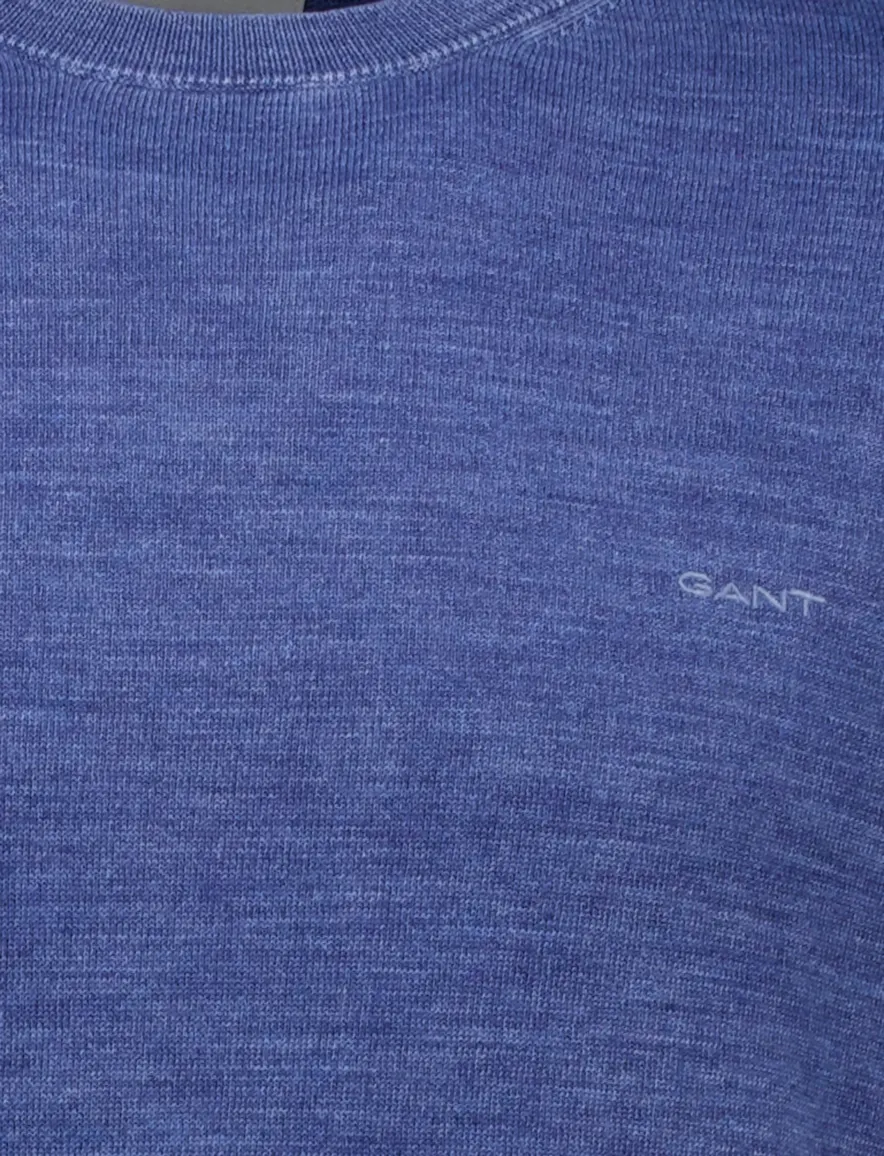 Gant Sunfaded crew neck blauw met ronde hals