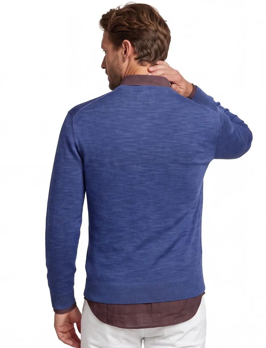 Gant Sunfaded crew neck blauw met ronde hals