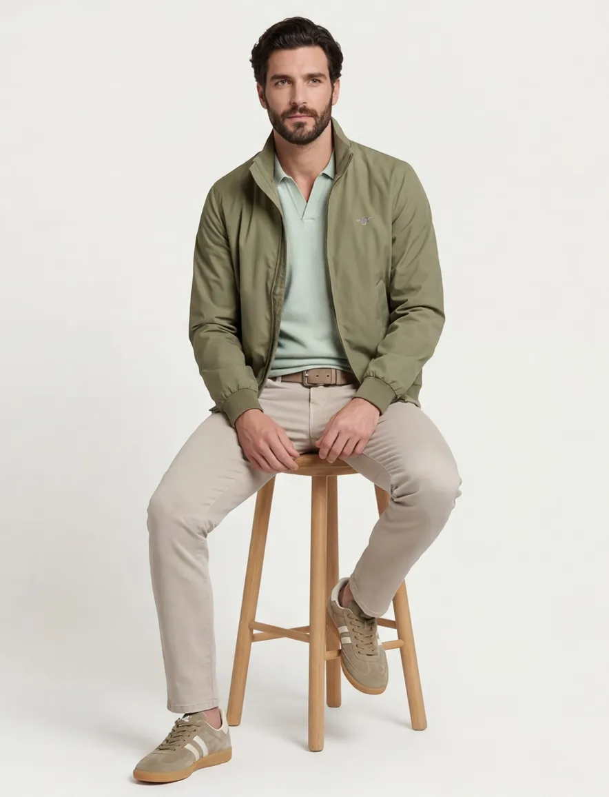 Gant jas groen lightweight Hampshire jacket bomberjacket