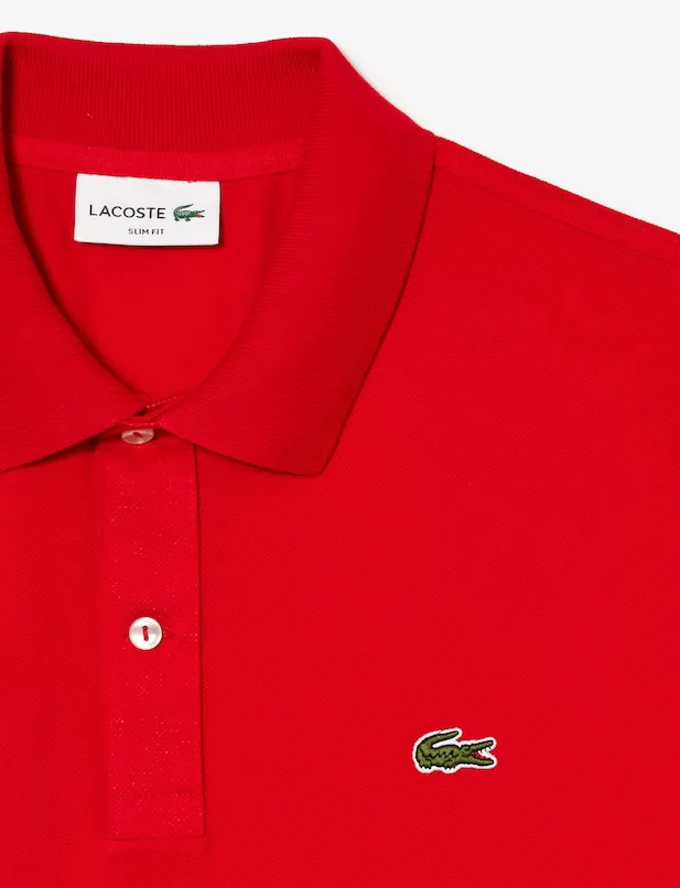 Lacoste polo Slim Fit rood pique