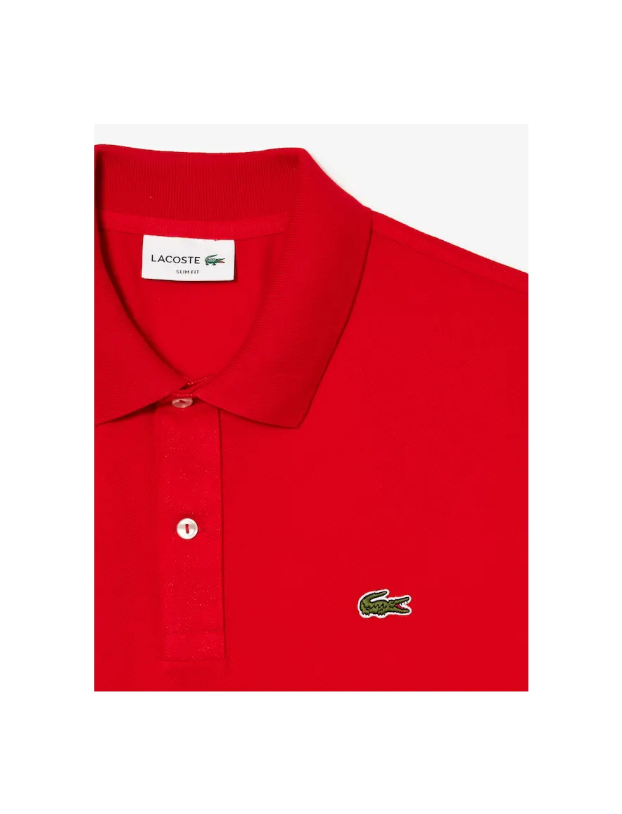 Lacoste polo Slim Fit rood pique