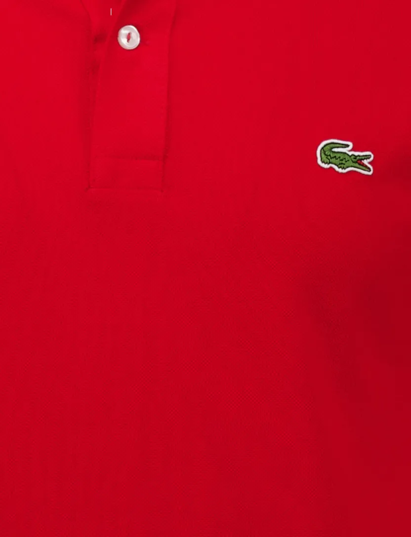 Lacoste polo Slim Fit rood korte mouw