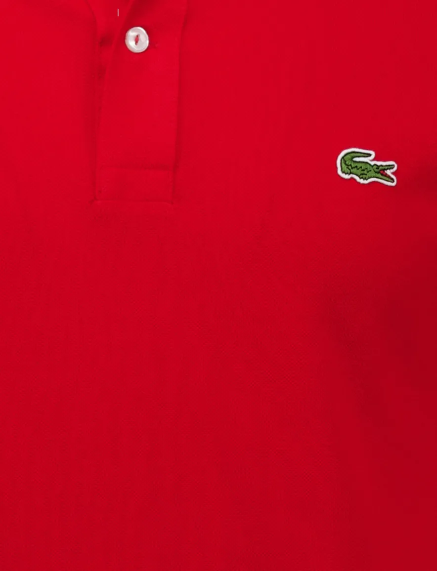 Lacoste polo Slim Fit rood pique