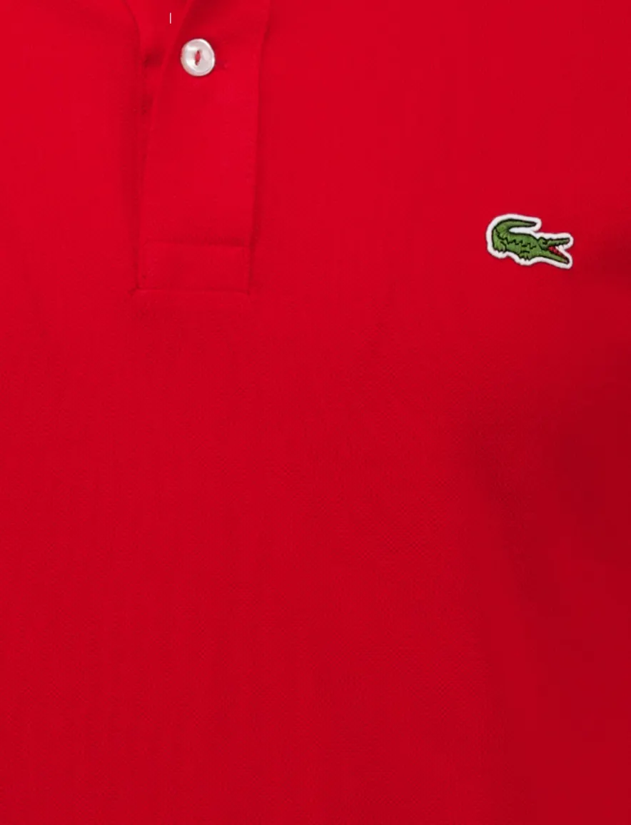 Lacoste polo Slim Fit rood pique