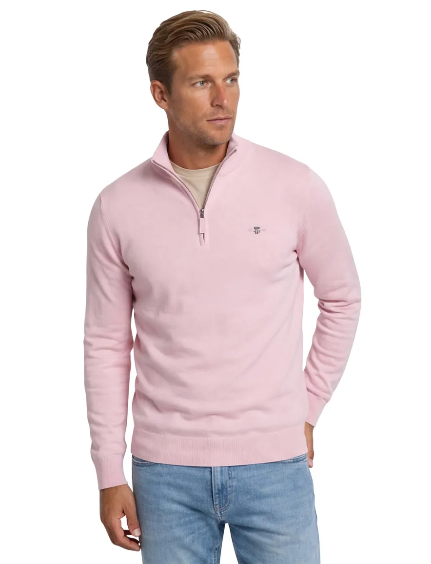 Gant half zip trui roze