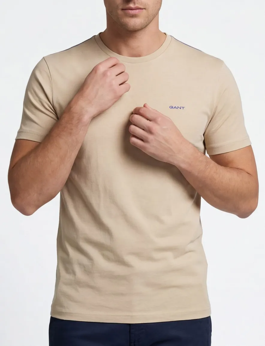 Gant t-shirt beige slim fit
