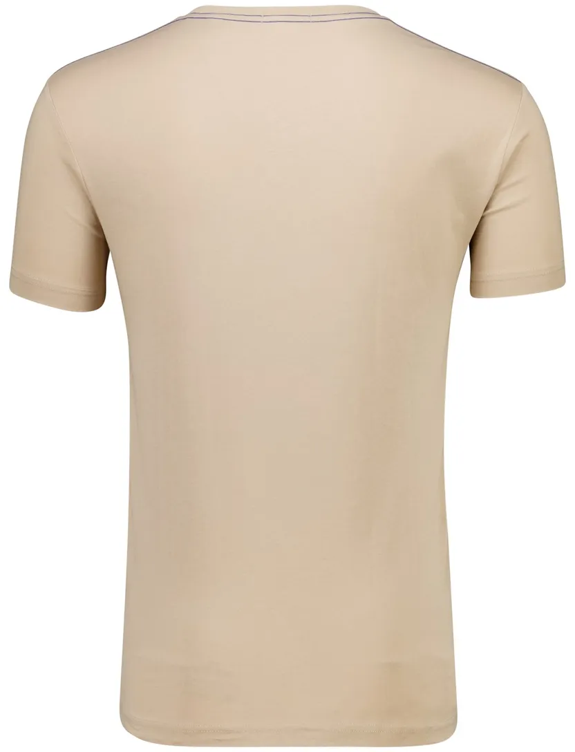 Gant t-shirt beige slim fit katoen