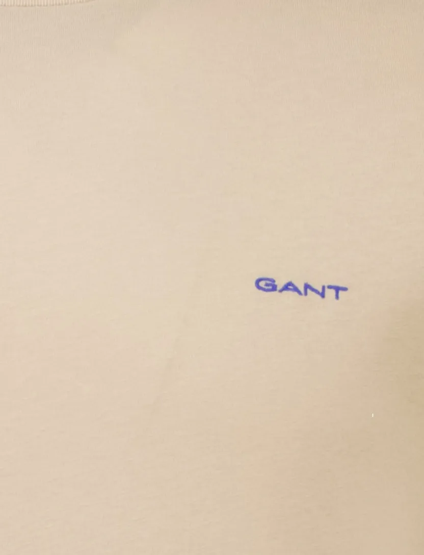Gant t-shirt beige slim fit katoen