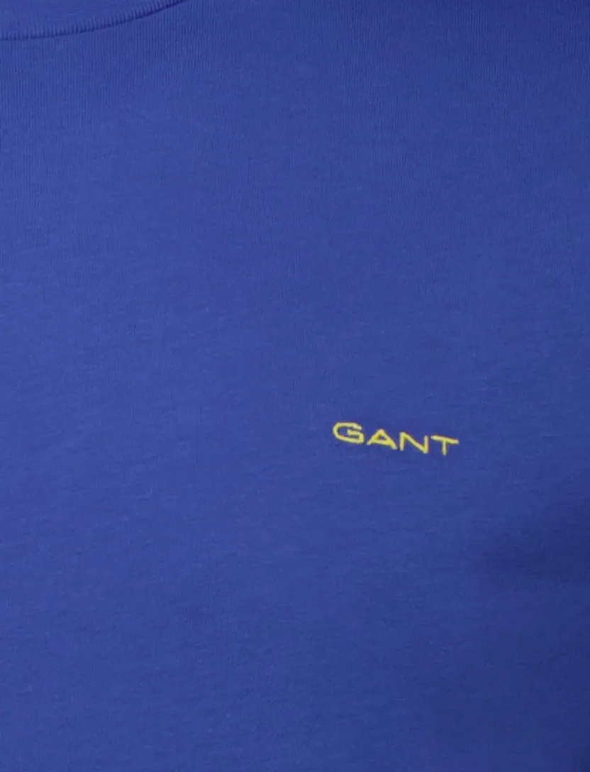Gant T-shirt blauw katoen