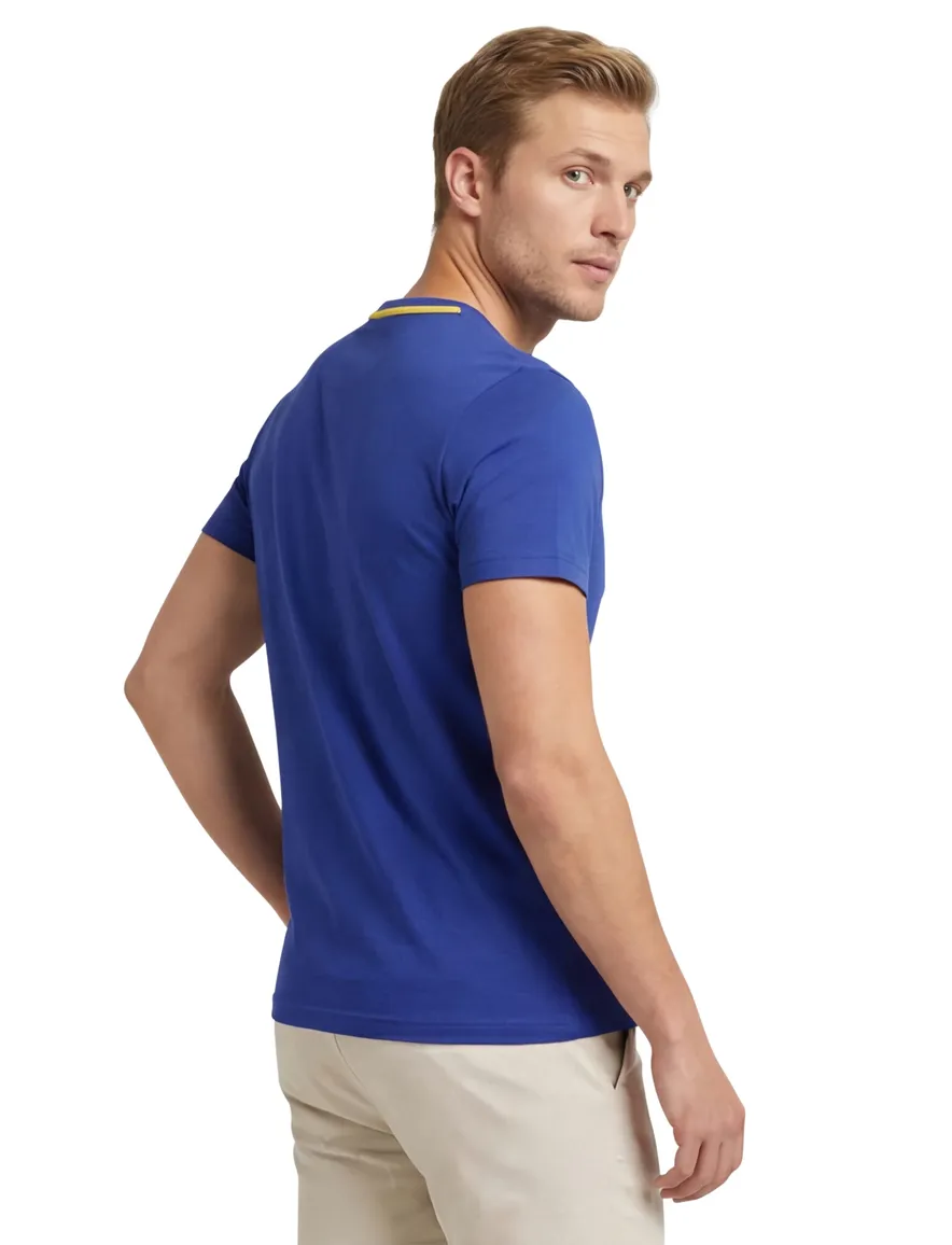 Gant T-shirt blauw katoen met ronde hals