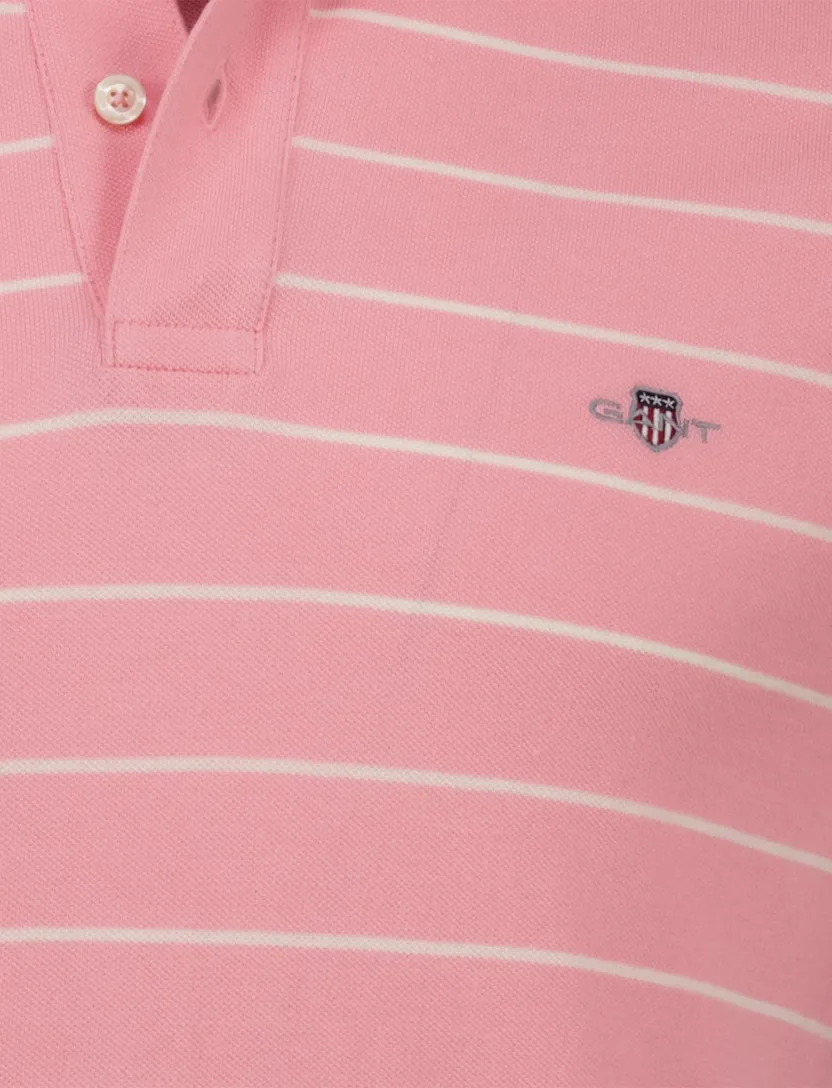 Polo Gant roze en creme gestreept katoen 2 knoops