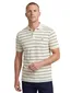 Gant polo creme zwart gestreept katoen pique korte mouw