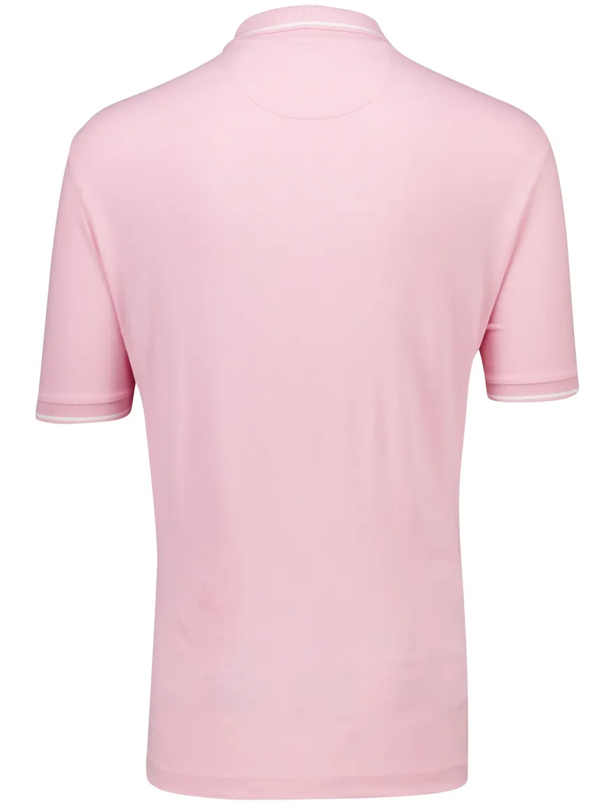 Gant Tipping polo roze pique katoen
