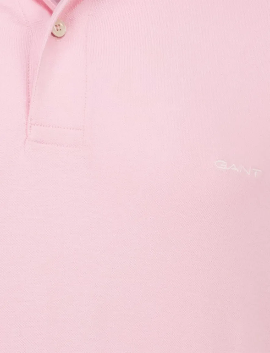 Gant Tipping polo roze pique katoen