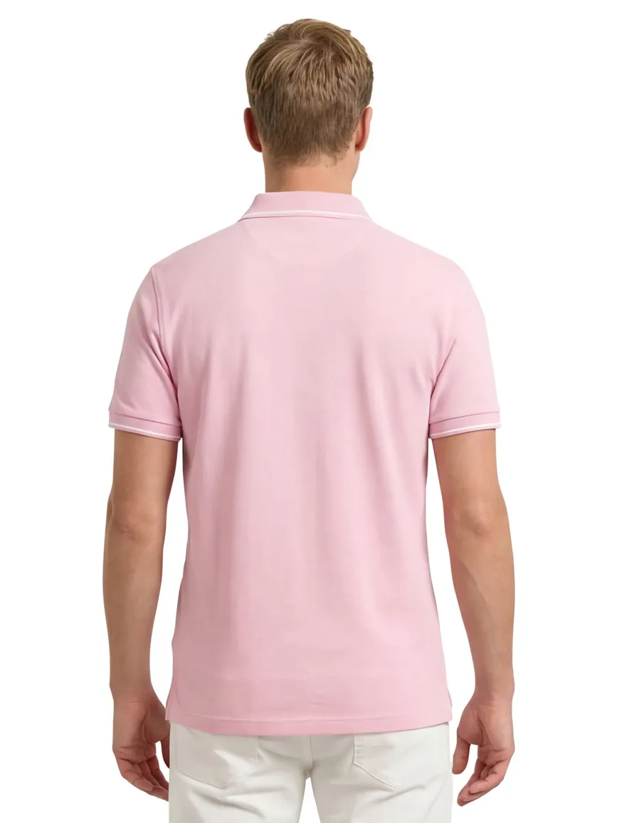 Gant Tipping polo roze pique katoen