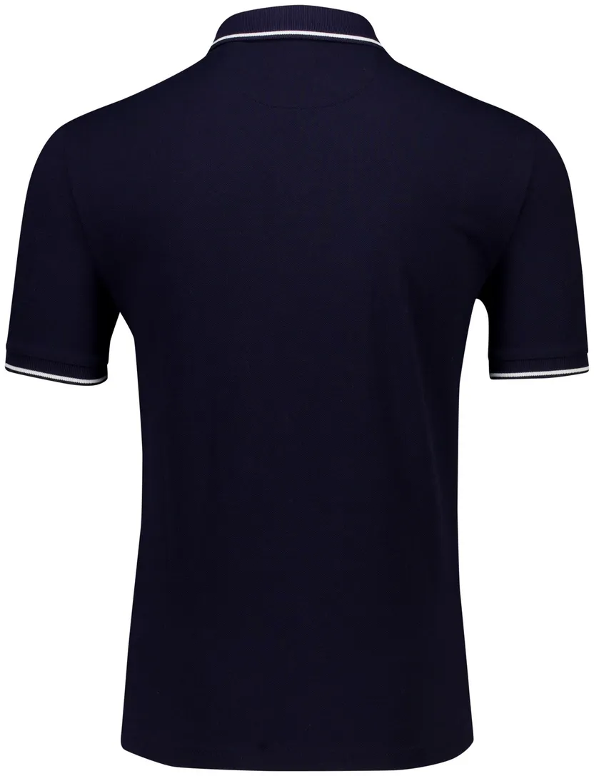 Gant poloshirt pique donkerblauw katoen 2-knoops
