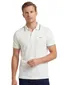 Gant polo wit en zwart effen katoen pique korte mouw