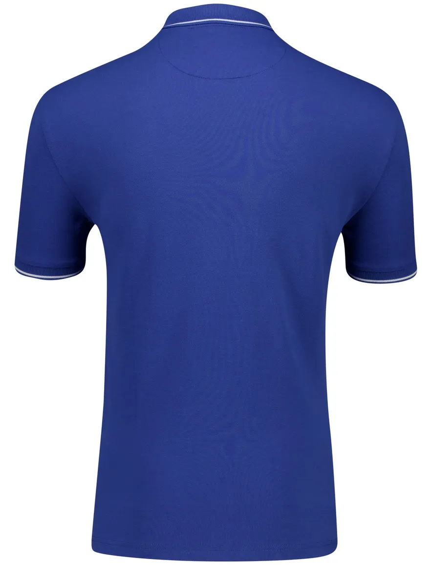 Gant polo blauw pique korte mouw normale fit katoen