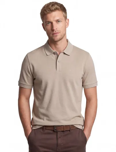 Hugo Boss poloshirt korte mouw beige Hugo Boss Pallas