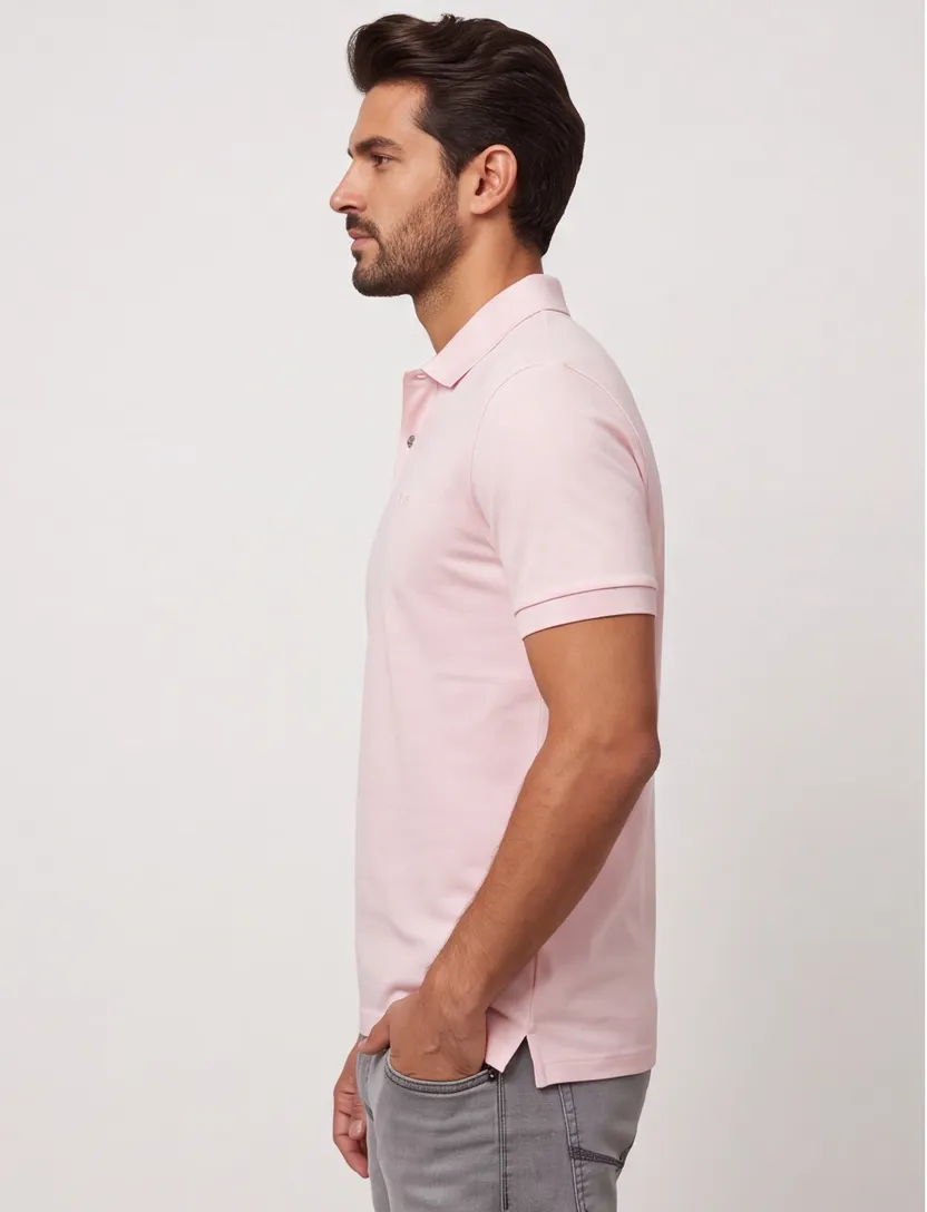 Boss Black Pallas polo roze normale fit