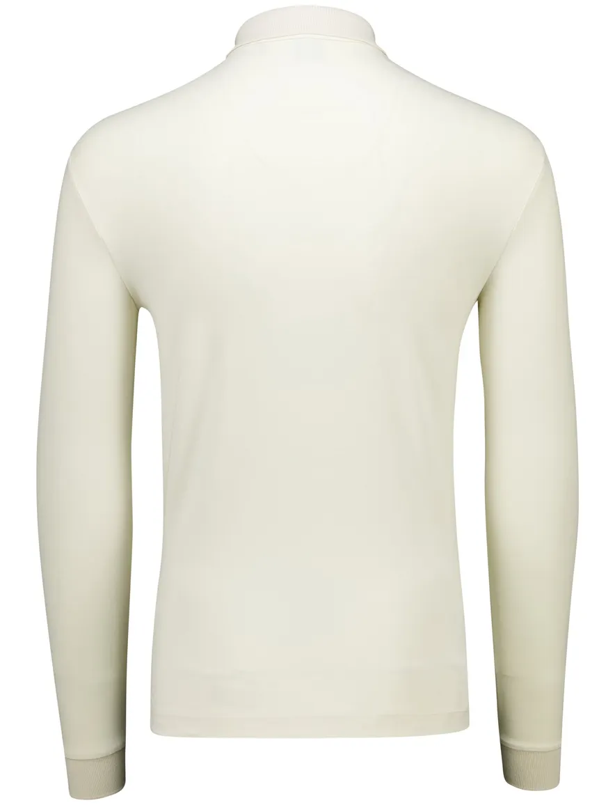 Hugo Boss Black Pado 30 lange mouw polo creme jersey katoen