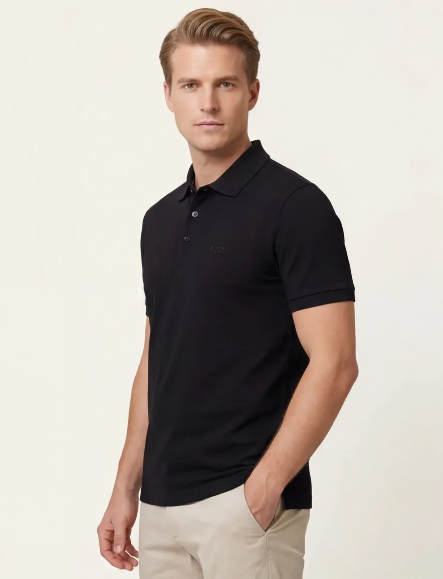 Hugo Boss Polo Paddy zwart regular fit korte mouw