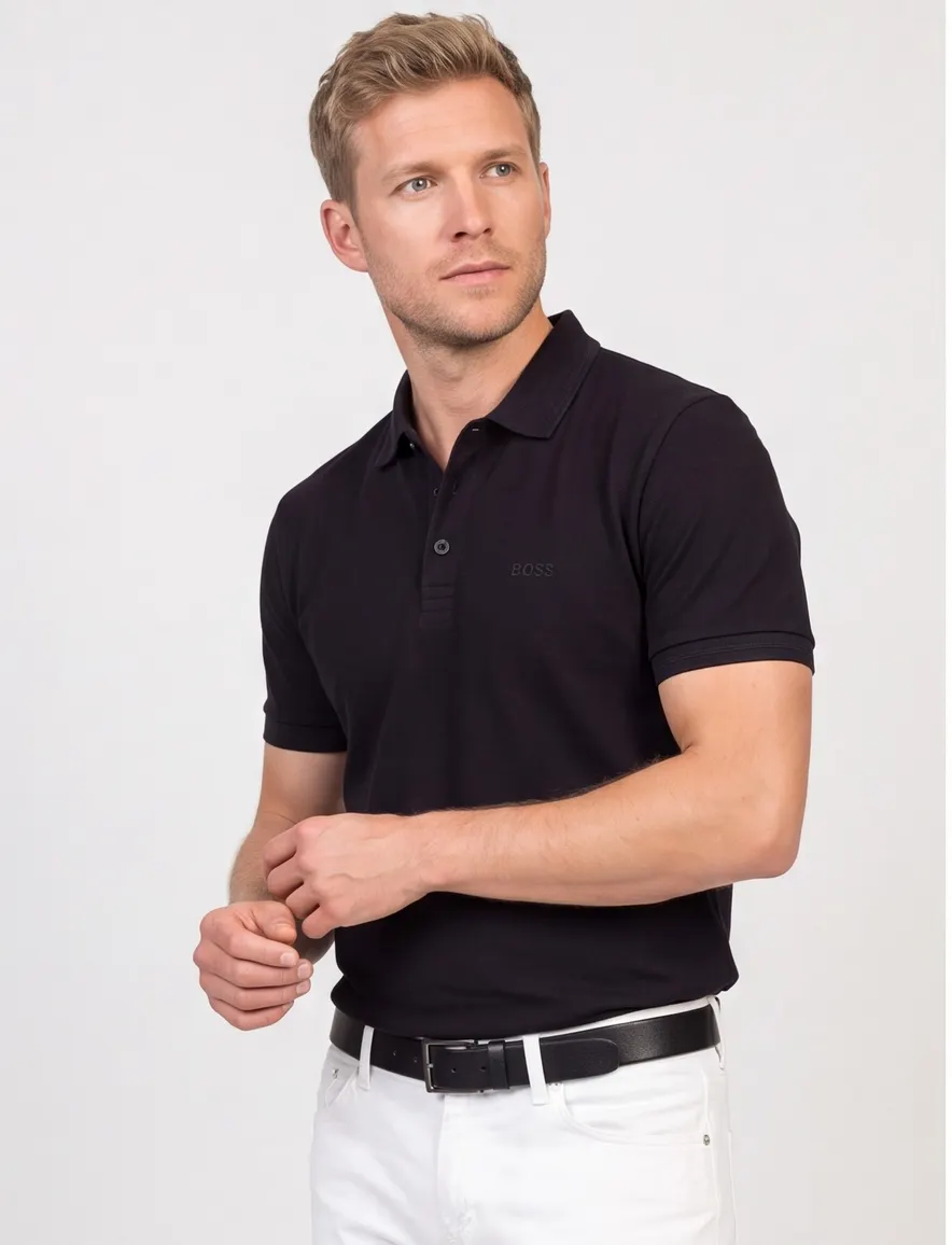 Hugo Boss Polo Paddy zwart regular fit
