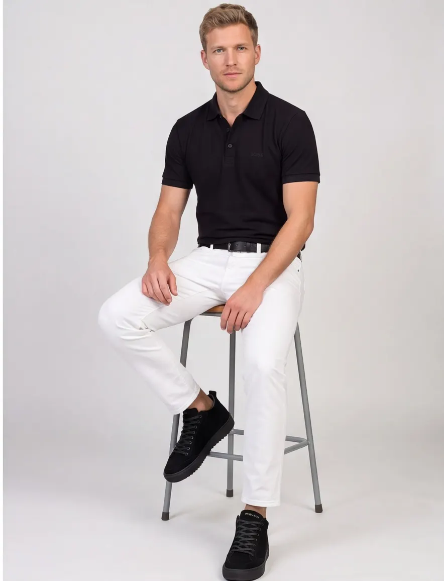 Hugo Boss Polo Paddy zwart regular fit