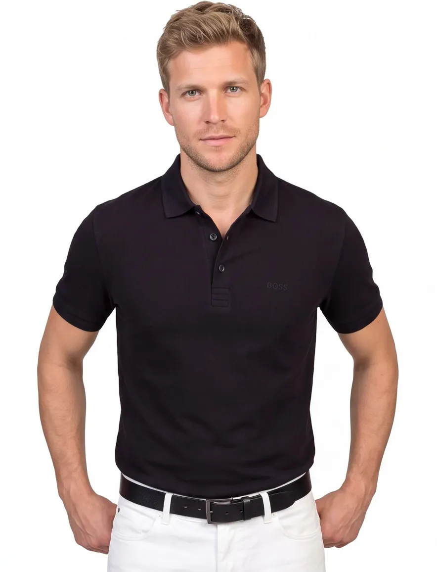 Hugo Boss Polo Paddy zwart regular fit