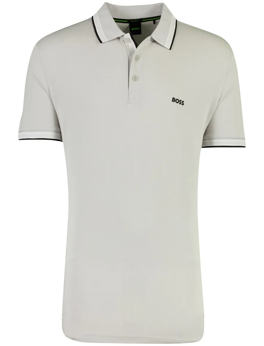 poloshirt korte mouw grijs Boss Paddy