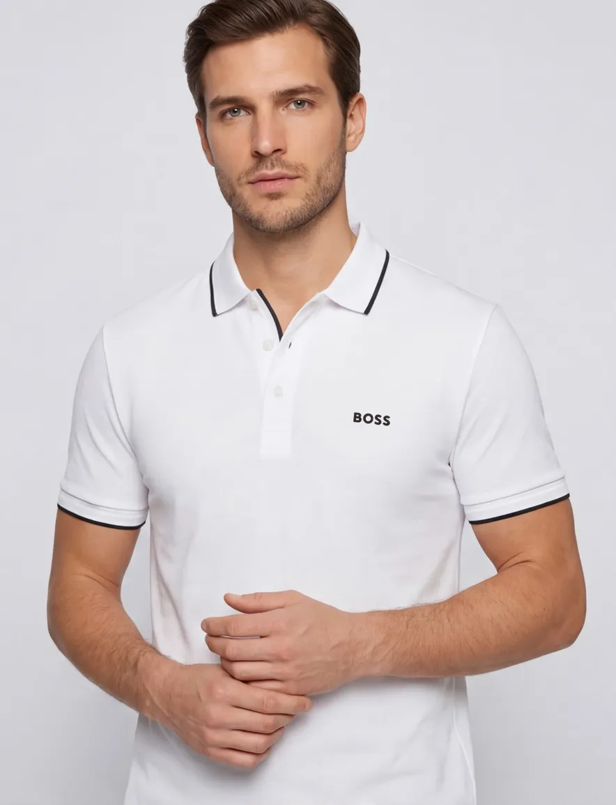 Hugo Boss polo paddy wit regular fit