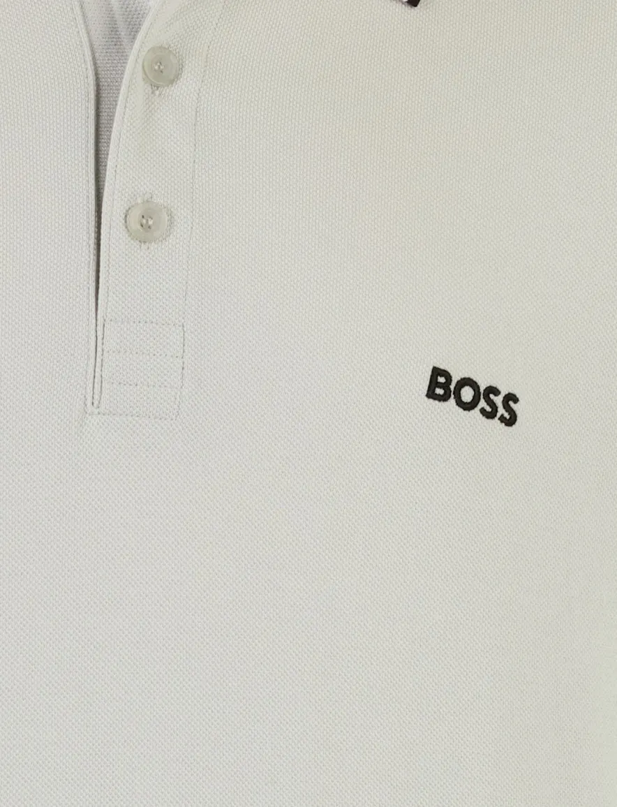 poloshirt korte mouw grijs Boss Paddy