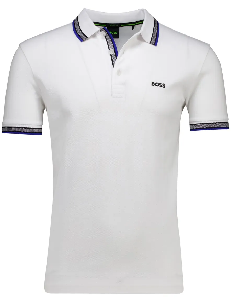 Hugo Boss Green polo wit regular fit