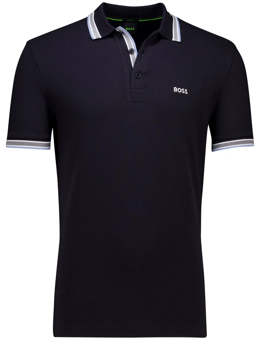 Hugo Boss polo paddy navy regular fit korte mouw