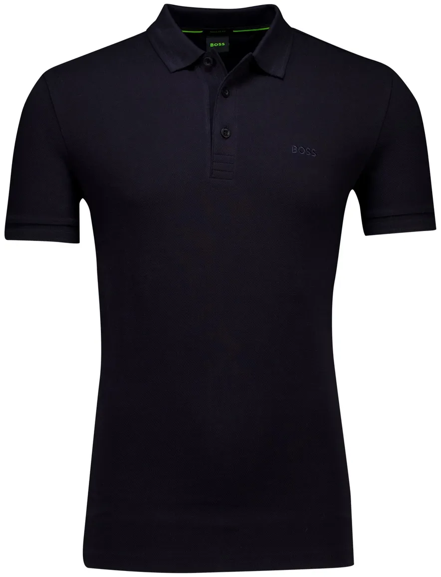 Boss Green poloshirt Paddy navy korte mouw