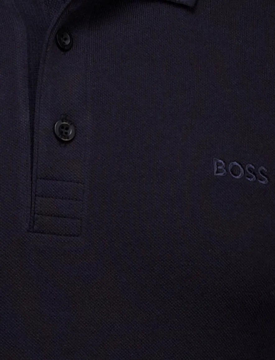 Boss Green poloshirt Paddy navy korte mouw