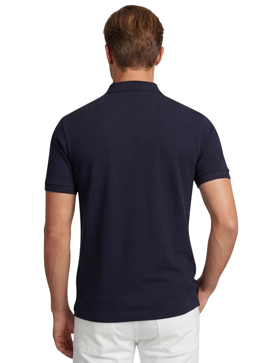 Boss Green poloshirt Paddy navy korte mouw