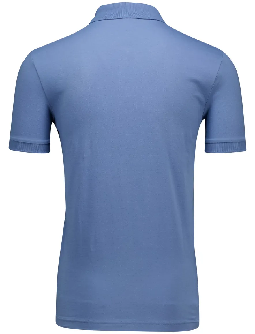 Boss orange blauw polo katoen