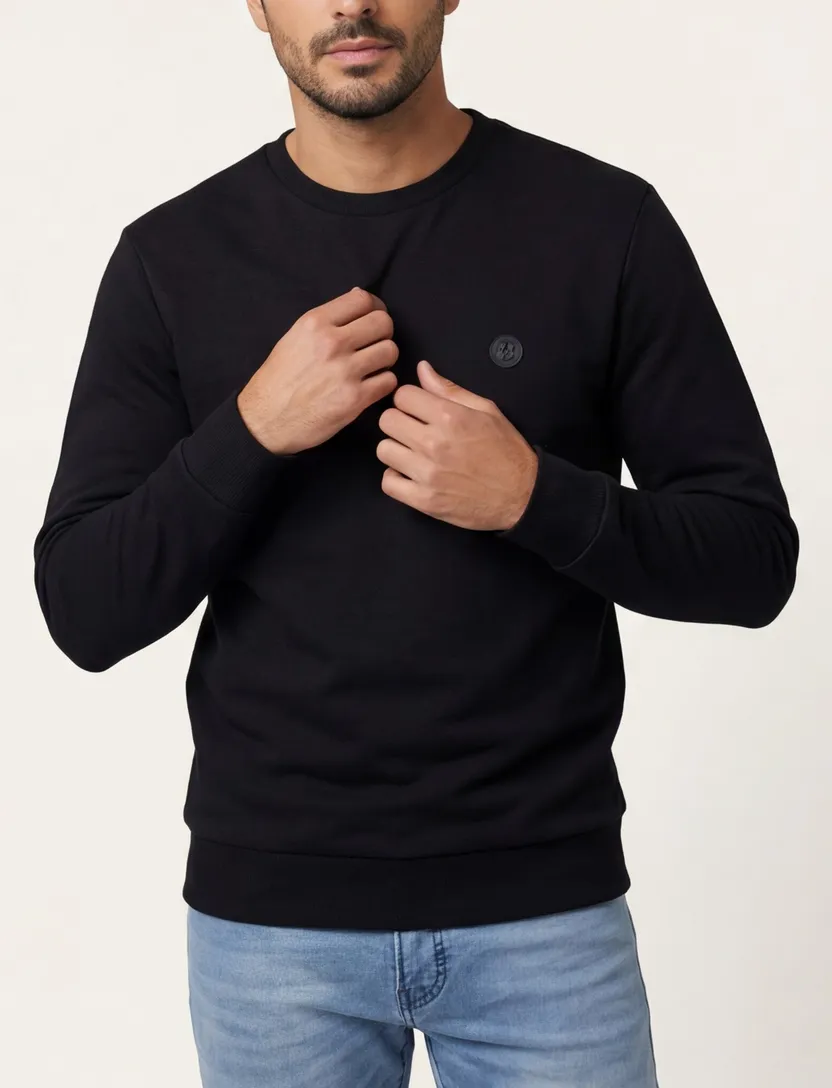 Boss Black C-Sharpe sweater zwart katoen