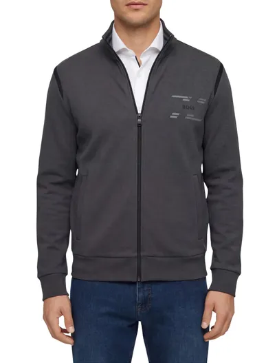 Hugo Boss effen vest Boss Green antraciet