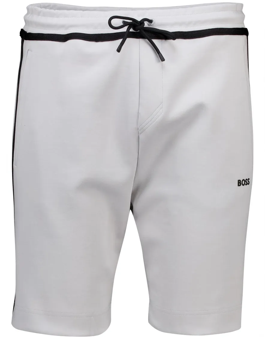Boss short Headlo Tape jogger grijs effen katoen